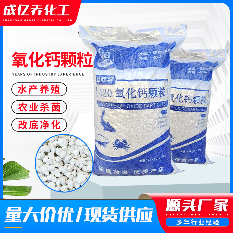 氧化钙块高纯活性颗粒氧化钙99水产养殖改底除臭改底白灰块