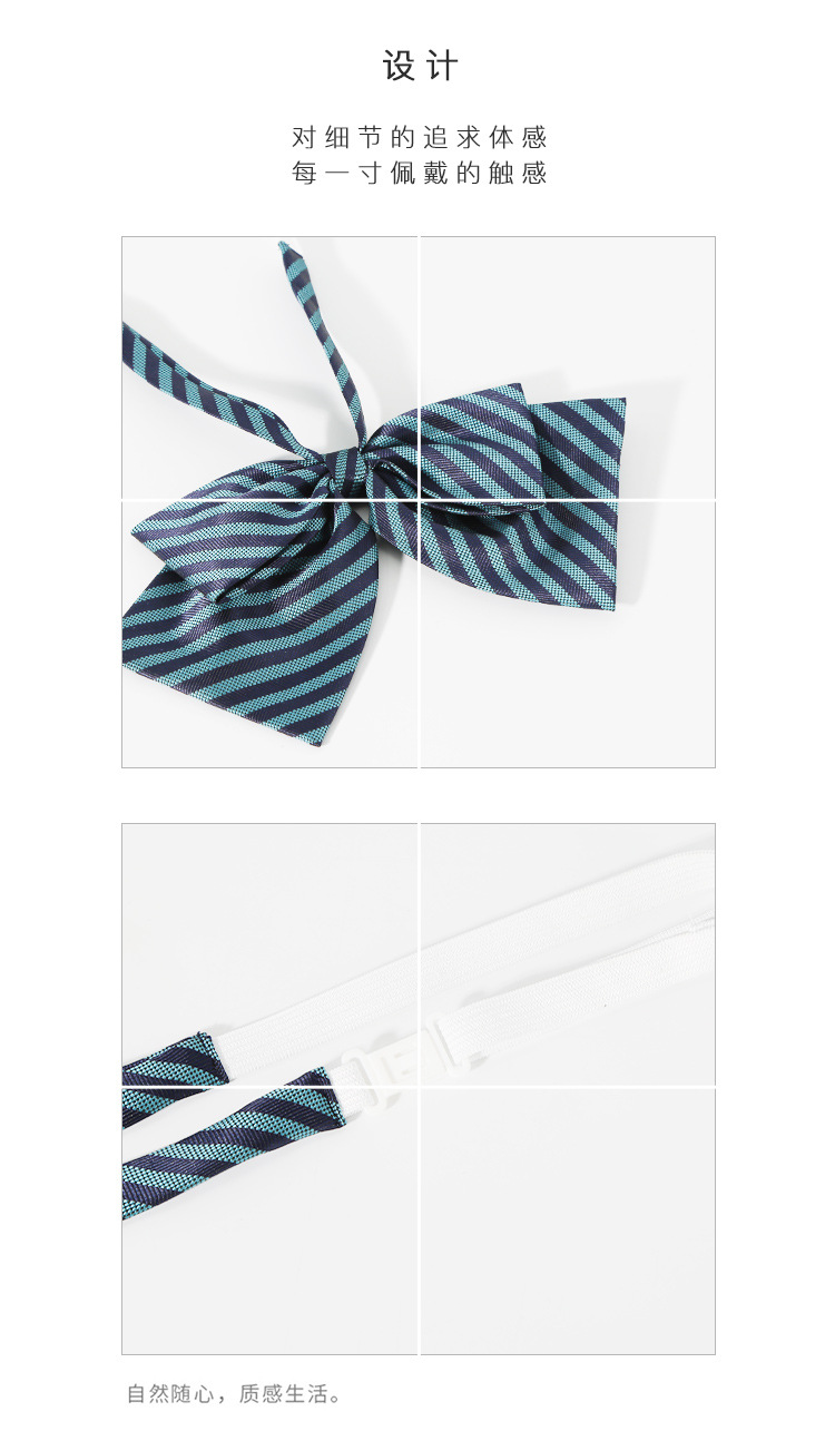 JK领结韩版休闲羽根女生蝴蝶结 纯色尖角领花 女士领结领花 批发详情4
