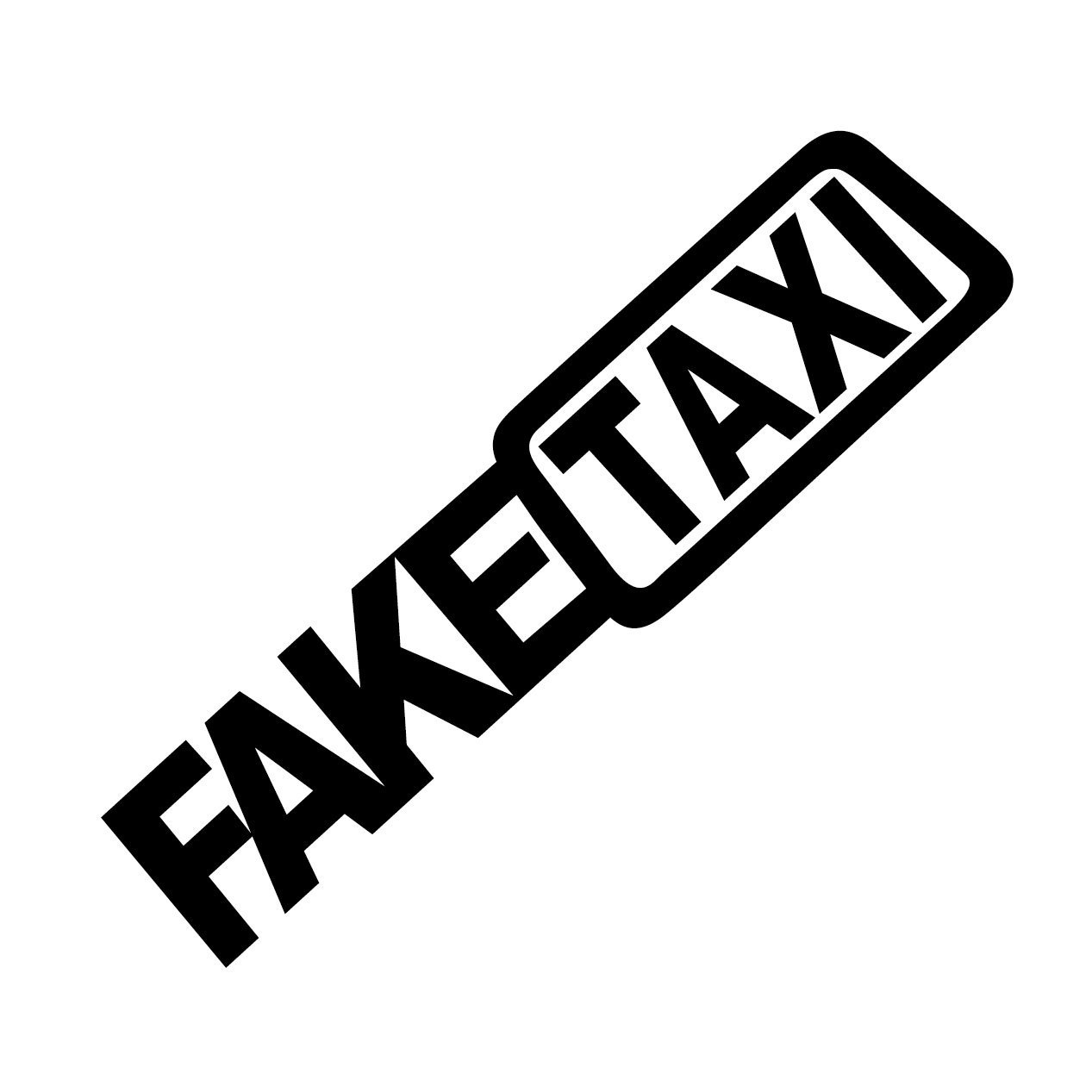 FAKE TAXI drift logo divertido pegatinas de coches Comercio exterior Venta caliente pegatinas reflectantes de Europa y América