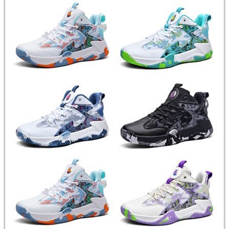 Cross-Border Foreign Trade Basketball Shoes for Men, Teenagers, Couples, Sports Shoes, Student Competition Training Shoes, Fashionable Shoes for Boys and Girls