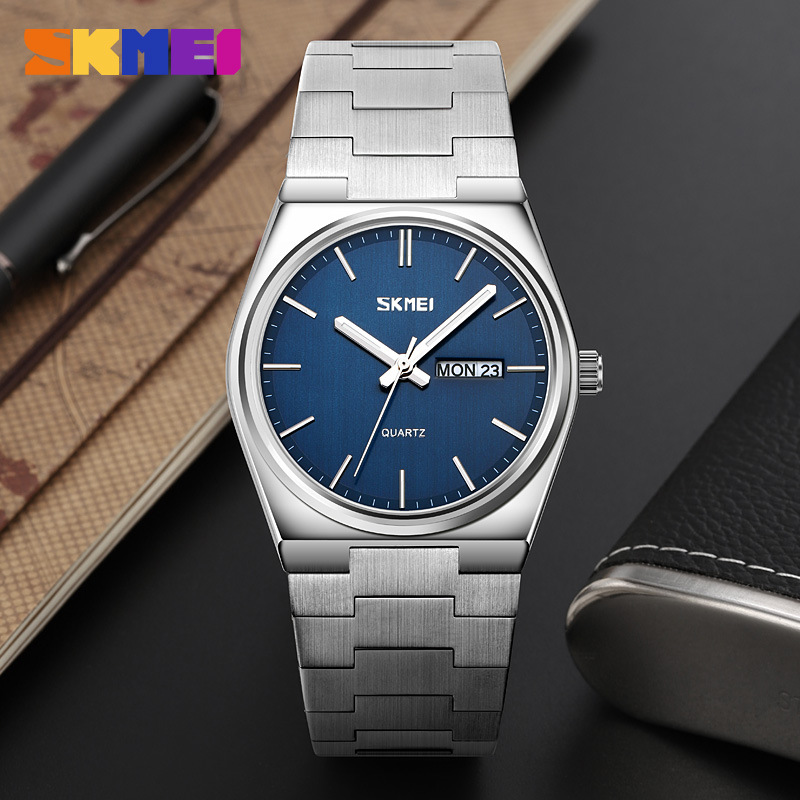 Reloj de cuarzo impermeable de alta calidad, simple reloj de acero sólido, reloj de hombre al por mayor.