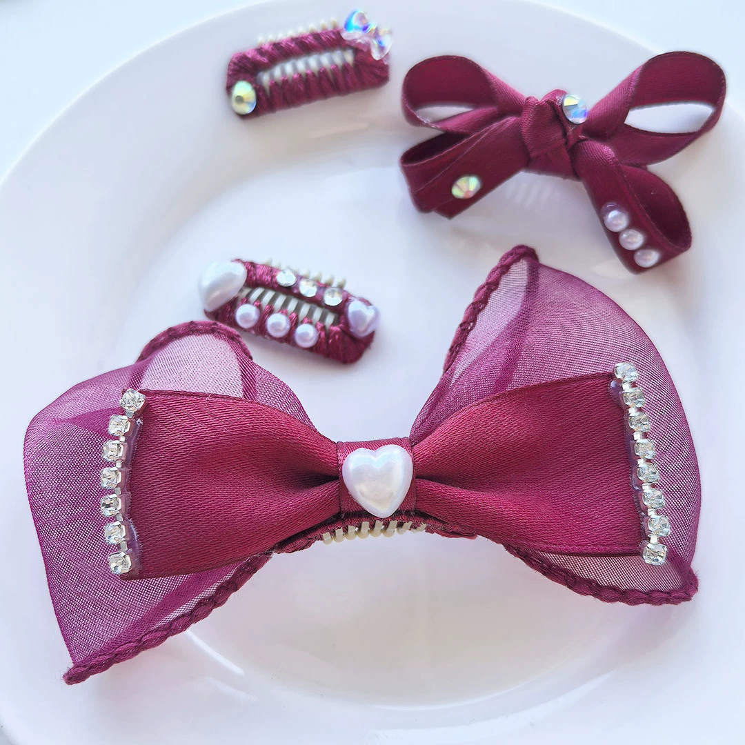 Новогодний питомец bb-клип бант заколка для волос головной убор Йоркшир Мальзисби медведь Тедди Свадебная собачка