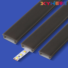 led柔性硅胶灯带盖板嵌入式可弯曲阻燃黑色套管 免穿线条灯软灯罩