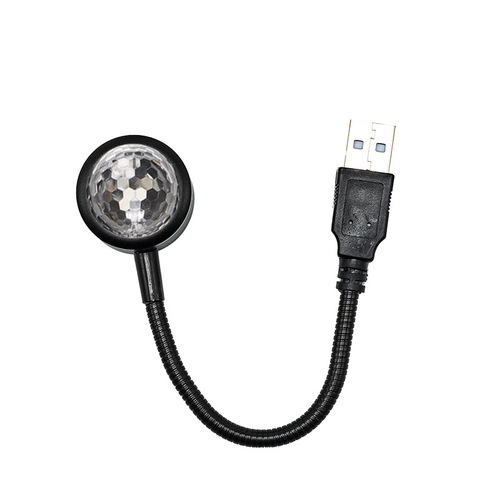 Car Household Voice Control Projector Light Magic Ball Light USB Atmosphere Light DJ Light Atmosphere Light Car Seven Color LED Rhythm Light