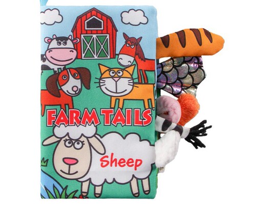 Children's Tail Cloth Book Educational Toy Book Tear-proof Baby Cloth Book Ring Paper Enlightenment Book Early Education Toy