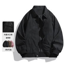 春秋季抖音爆款M-8XL加肥加大码青少年潮时尚百搭大码男夹克男装