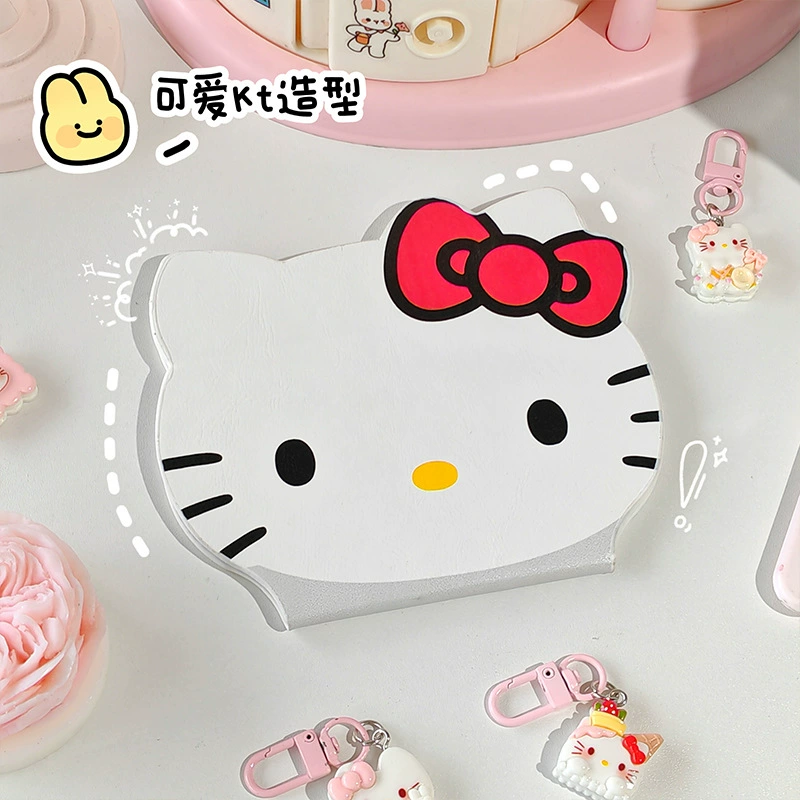 Hello kitty, складное мультяшное настольное зеркало двустороннее для школьников