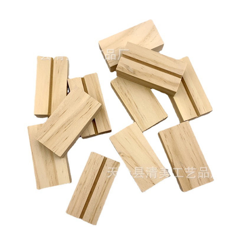 7*3,5*1,8 cm carta de mensaje de madera calendario de escritorio decoración calendario creativo foto titular de la nota base