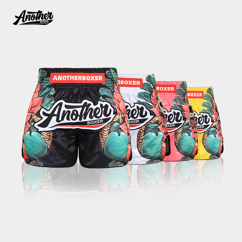 Anotherboxer New Skull Buddha Professional Fighting Shorts Muay Thai Training Shorts Sanda Unisex Mma Shorts