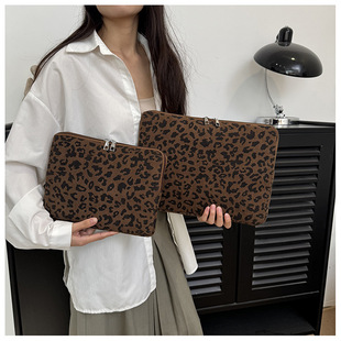 Cross-Border Exclusive Manufacturer Direct Supply 2025 Spring New Computer Carrying Bag Printed Fashion Trendy Foreign Trade Clutch Bag