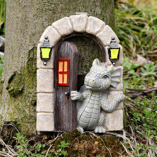 New Arrival Resin Craftwork: Open-Window Little Dragon Pendant, Glow-in-the-Dark Opening Dragon Garden Decor, Dragon Artisanal Pieces—Wholesale