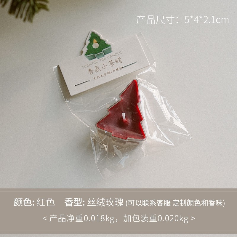Árbol de Navidad pequeño adornos de cera de té hechos a mano Navidad cera de aroma regalo cera de aroma cera de estilo image 8