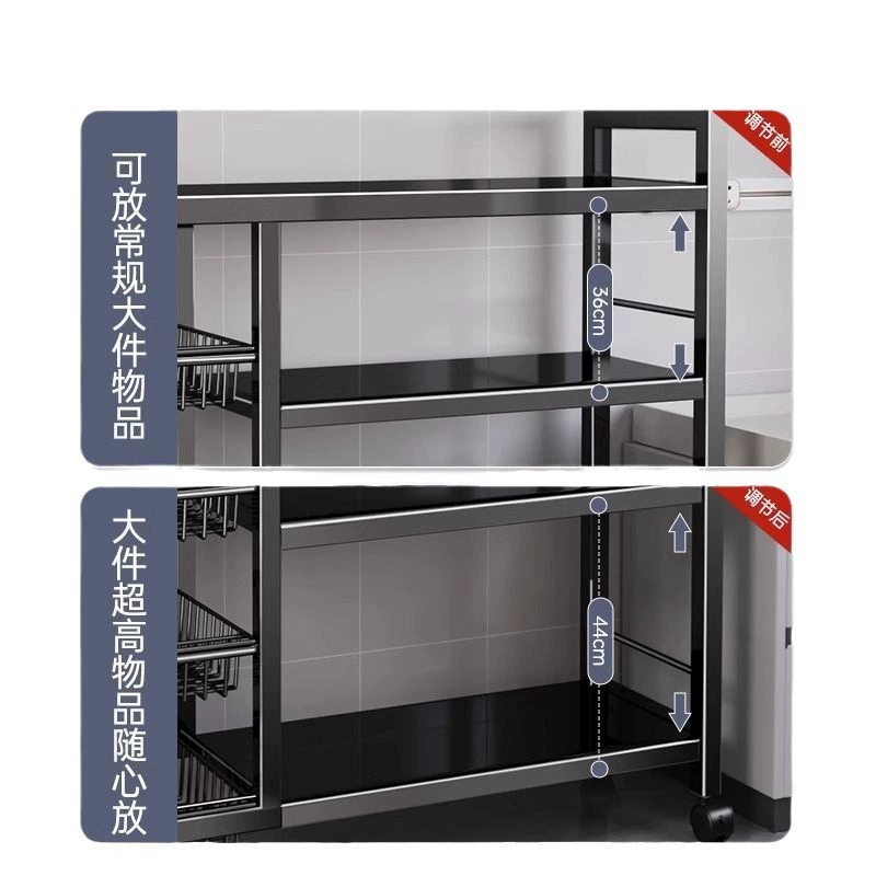 New kitchen multi-functional storage rack floor-standing multi-layer microwave oven oven storage storage shelves wholesale