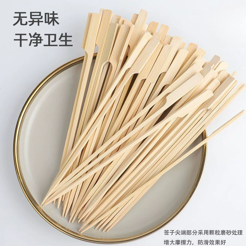 Одноразовые шампуры Zibo BBQ Oden, коммерческие железные шампуры, шампуры для барбекю с курицей Bobo с ручкой, бамбуковые шампуры