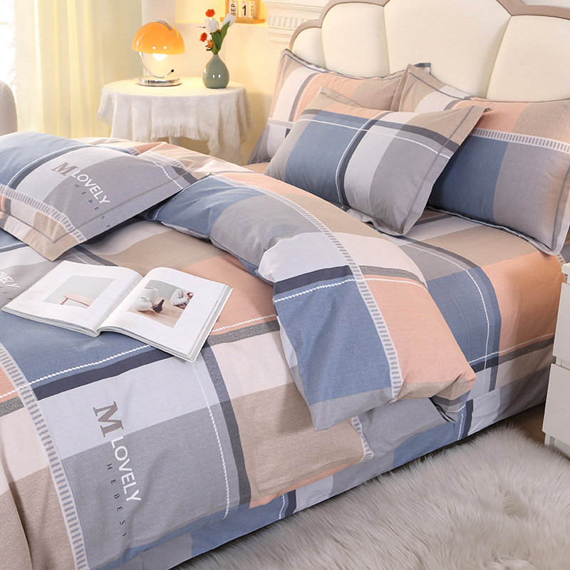 Algodón grueso molido cuatro piezas de sábanas cubiertas de ropa de cama de grado madre y bebé cuatro temporadas de tres piezas de algodón