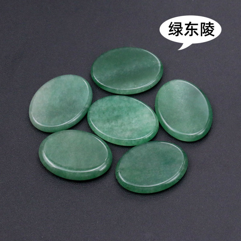 D54 携帯電話ホルダー小さな楕円形の石心配石クリスタル天然親指マッサージストーン 30*40 ミリメートル|undefined