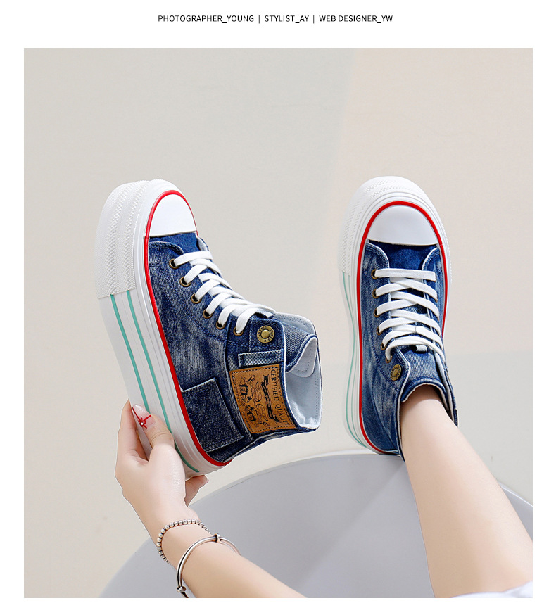 Damen Running Schuhe Mit Dicker Sohle Aus Canvas Für Den Alltag_voghion.com