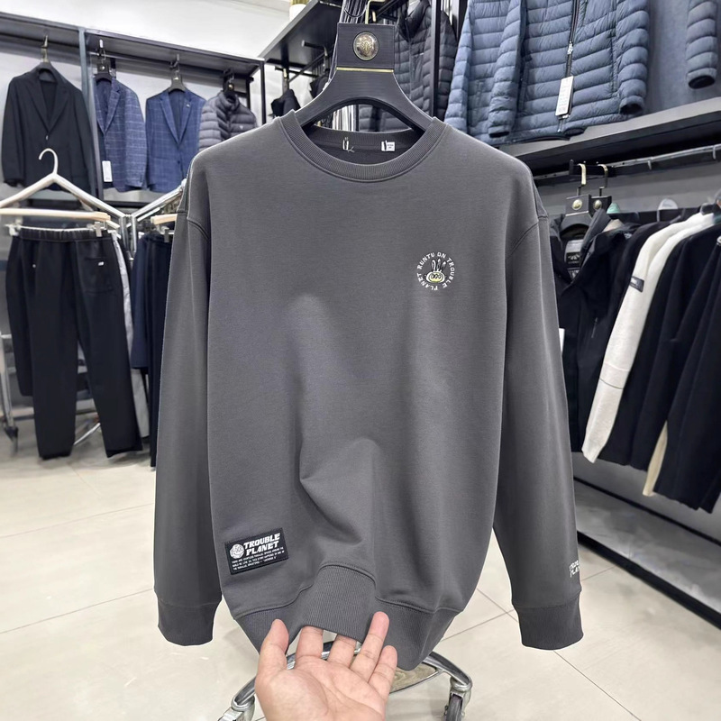 [Sea Brand Cut Label] Autumn New Sweatshirt Men's Hemp Star Ball Series Round Neck Cartoon Embroidered Long Sleeve Men's 3Y095A