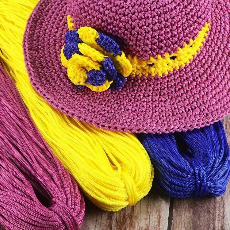 4两轻体冰丝线手工编织diy材料钩针冰麻线粗线包包帽子坐垫空心线