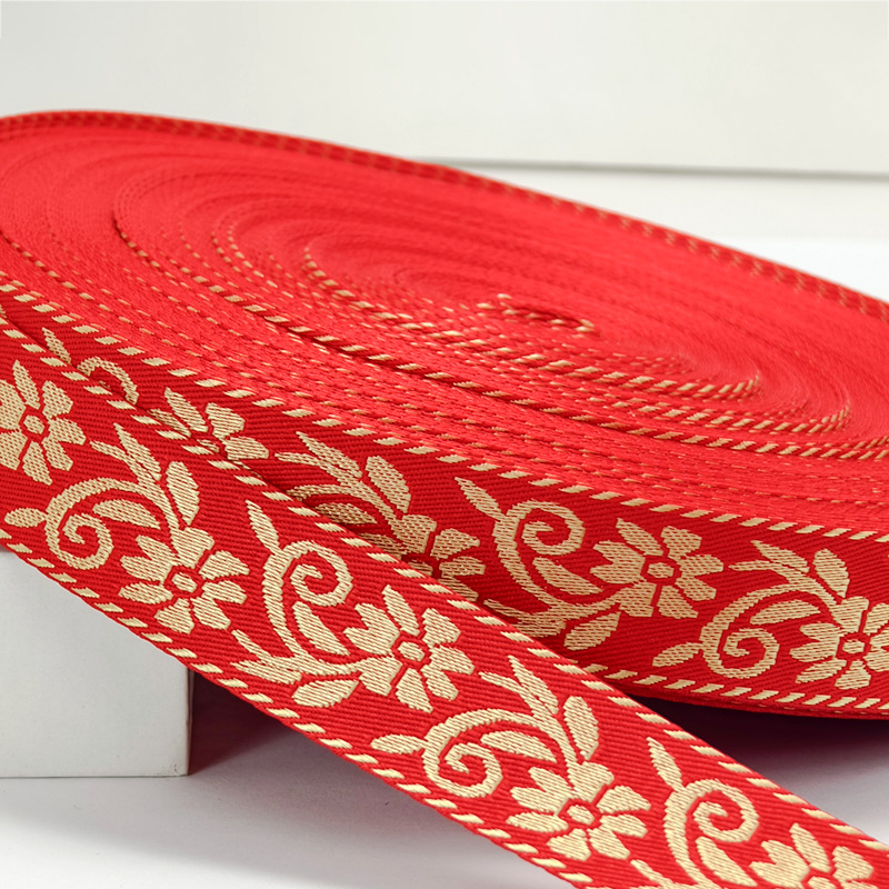 Bordado jacquard bordado cinta cinta encaje estilo étnico Hanfu hifu sofá accesorios de cortina materiales para accesorios para el cabello