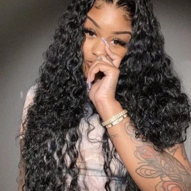 Perucas europeas y americanas, cabello rizado africano transfronterizo nuevo estilo de moda negro medio largo cabello rizado cubierta de fibra química