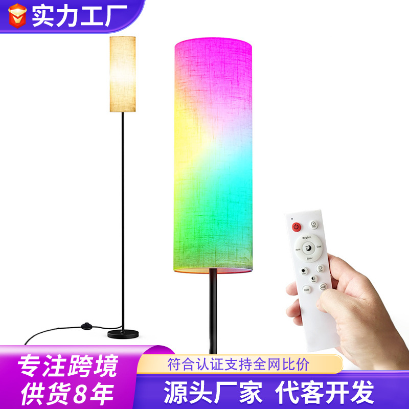 Modern minimalist Nordic living room Amazon new ebay study creative remote control smart Bluetooth RGB floor lamp