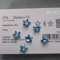 Подлинная Swarovo 4754 Большая морская звезда острое на белом море синем костюме ювелирные изделия с бриллиантами Колье Серьги