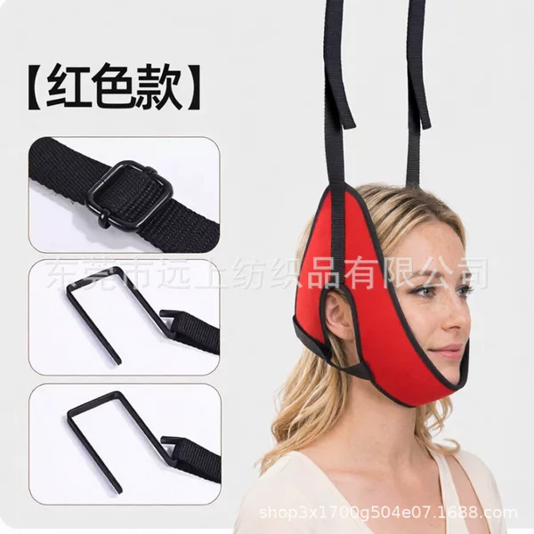 Wall-mounted cervical traction device for home use, portable neck stretcher, neck correction traction device