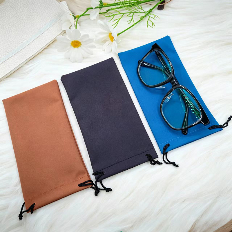 Bolsas de gafas nuevas gafas de seda brillante coloridas gafas de sol miopía bolsa de almacenamiento de gafas de sol fábrica en stock 48h se puede fijar logotipo