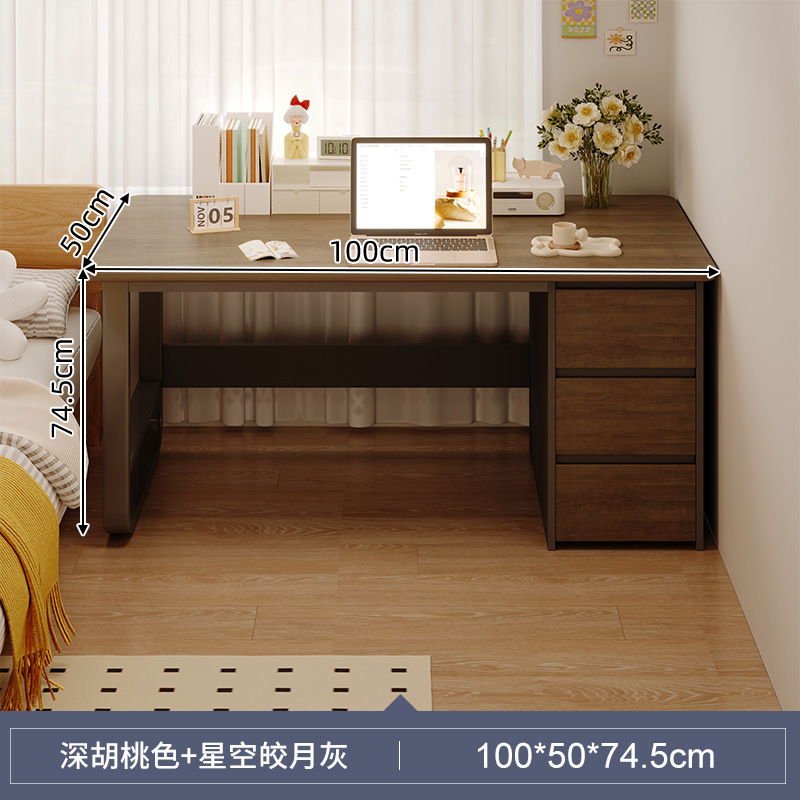 Escritorio para el hogar, simple y moderno, escritorio simple junto a la cama, escritorio de estudio para el hogar para estudiantes, combinación de mesa y silla para computadora de escritorio