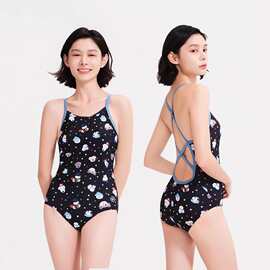 泳衣女款游泳馆专用连体泡温泉2025新款大码女生游泳衣女原厂家