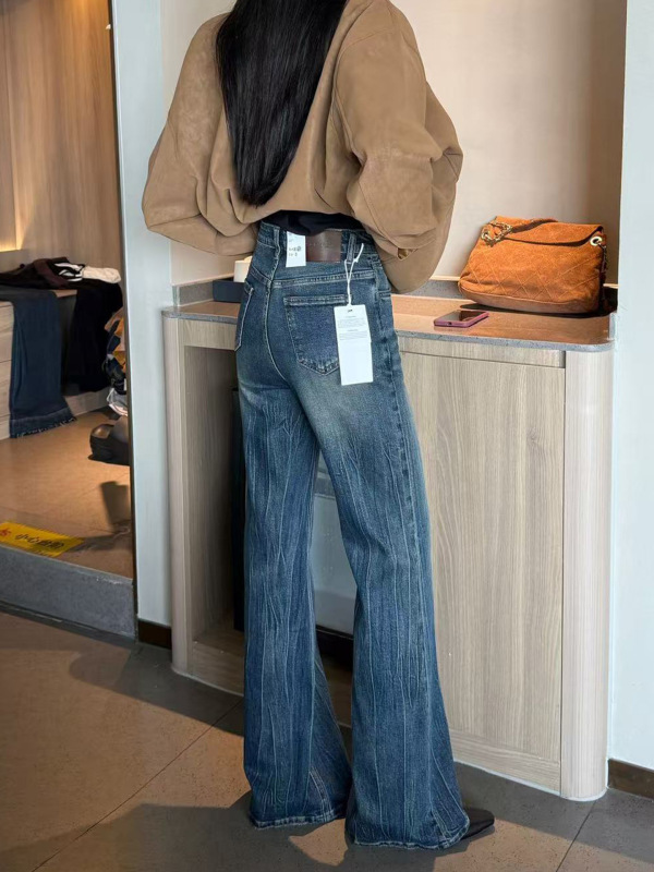十三行女装喇叭牛仔裤女神2025秋季辣妹时尚百搭显瘦高腰微辣裤子|undefined