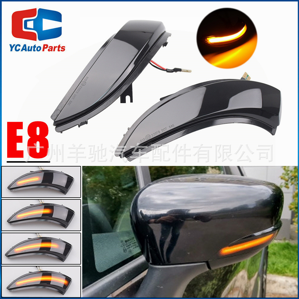 Aplicable a Renault Kaptur Captur Clio IV MK4 Zoe LED dinámico de corriente de agua espejo luz de dirección