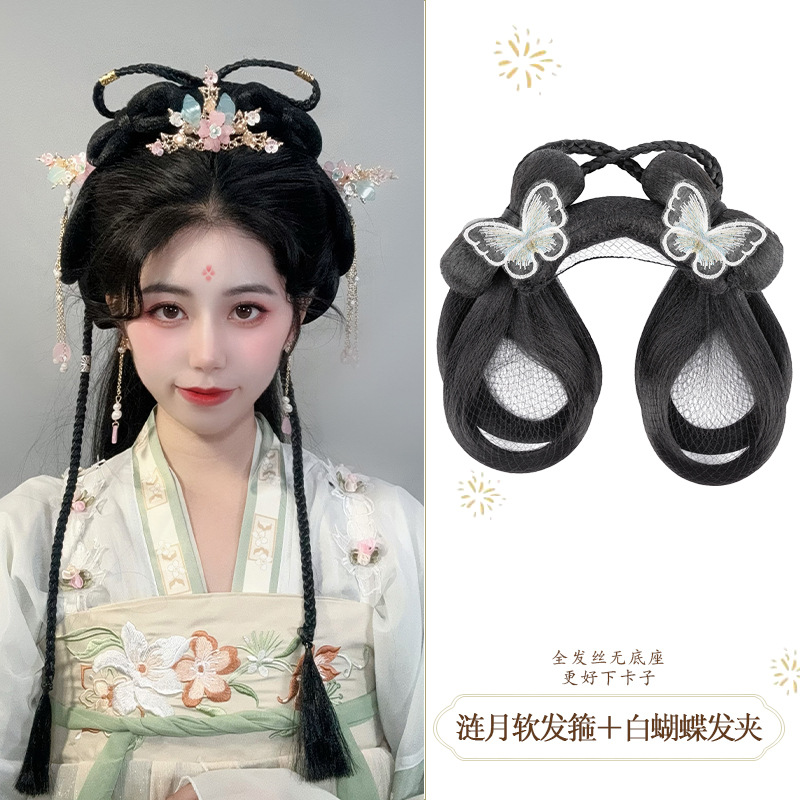 밝은 달 부드러운 머리띠 + 흰나비