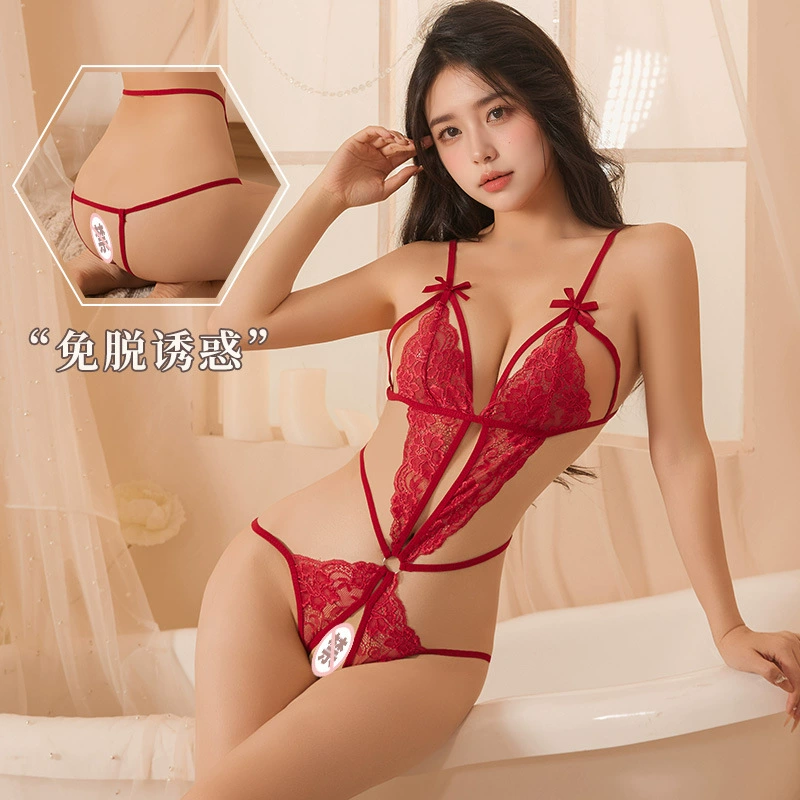 Сексуальное сексуальное женское белье пижамы с маленькой грудью Униформа Соблазнительная кровать открытый конец свободный флирт Горячая страсть Полуночное очарование