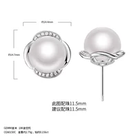 GEMMI ювелирные изделия Akoya Seawater Pearl серьги женские 18K Gold Premium Sense серьги сидящие жемчужные серьги аксессуары