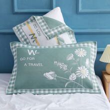 纯棉枕巾一对装加大加厚家用全棉纱布一条枕头巾学生耐脏回礼情侣