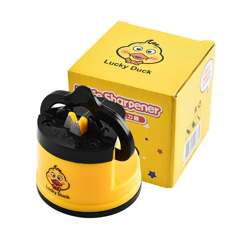 リトルイエローアヒルミニ吸盤ナイフシャープナークリエイティブナイフシャープナーキッチン用品家庭用ナイフシャープナーシャープナー|undefined