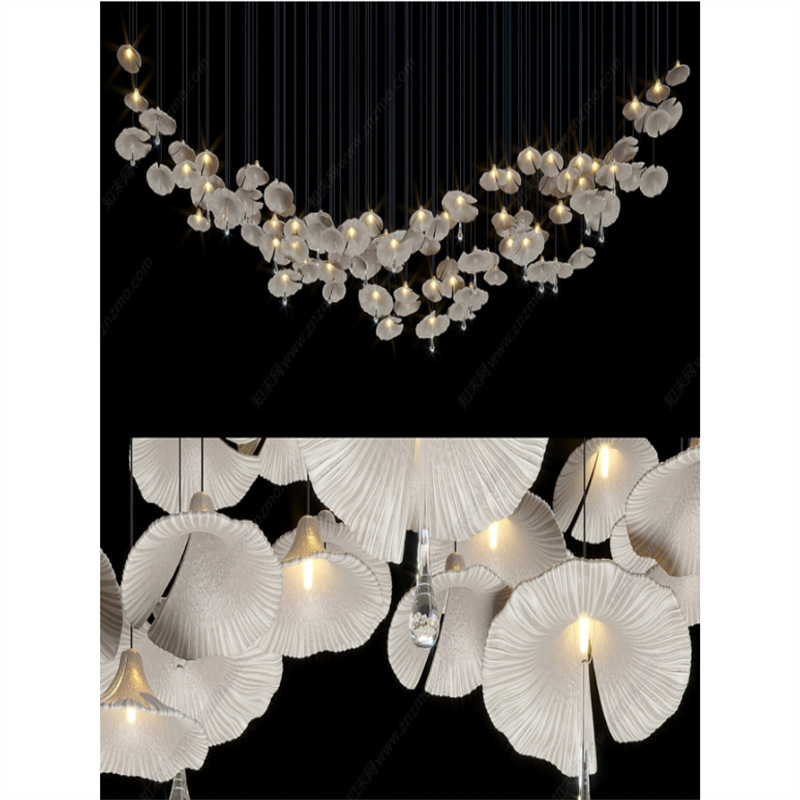 Chandelier Banquet Hall Project Large Sales Department Lamp Villa Hotel Lobby Large Lighting Fixtures