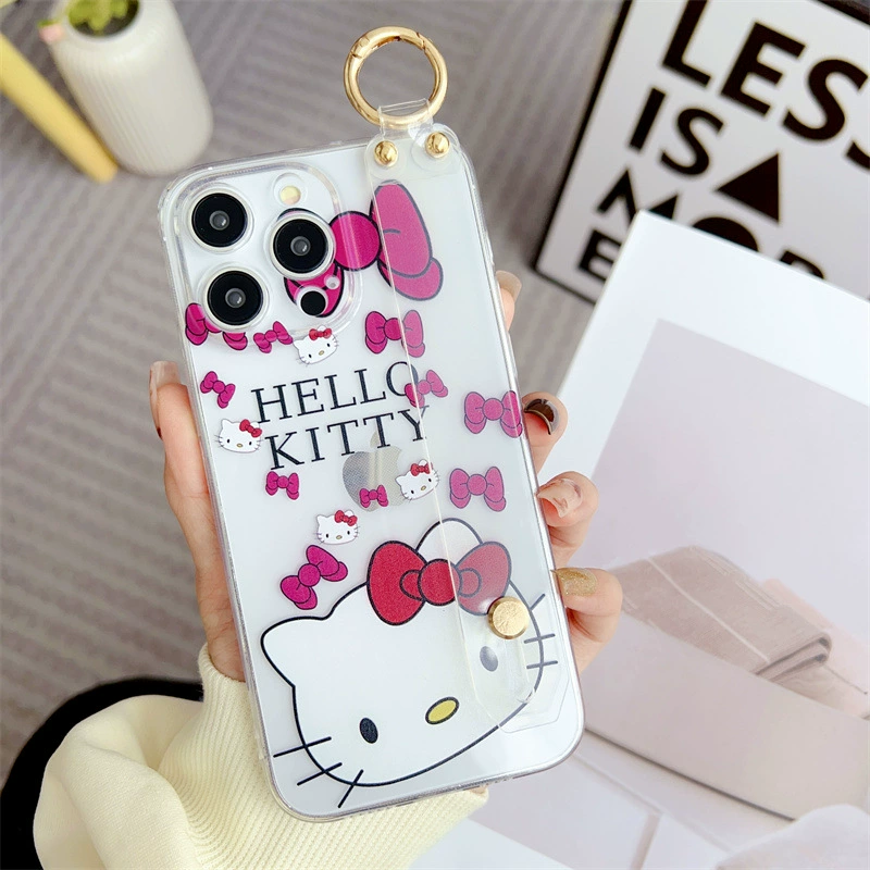 Чихуахуа Hello kitty, яблоко, совместимый браслет, чехол для телефона, iPhone 12, iPhone12 Pro, защитный ремешок для сумки, iphone, 14promax