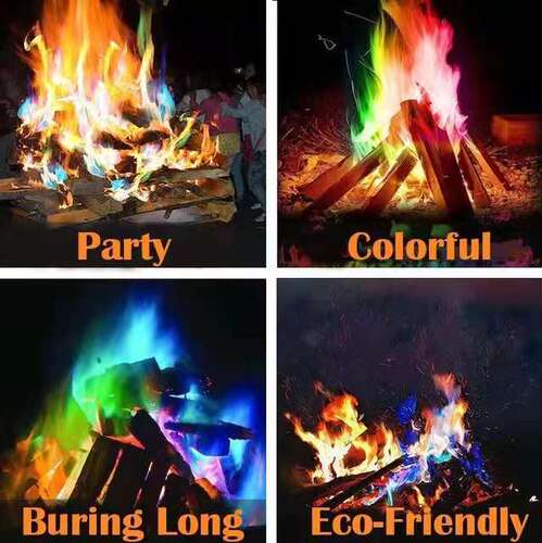 Magic Fire Powder Party Beach Bonfire Party Supplies Atmosphere Decoration Supplies Flame Powder Magic Fire