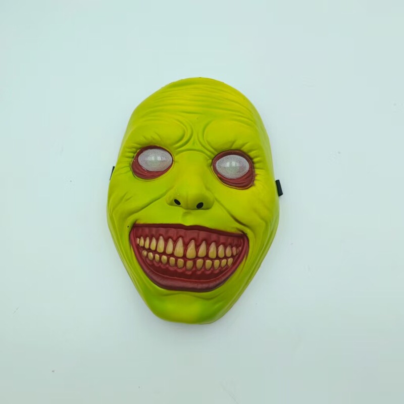 エクソシストマスク笑顔白目悪魔ヘッドギア新しいクロスボーダーハロウィン怖いプラスチックマスクメーカー直接供給|undefined