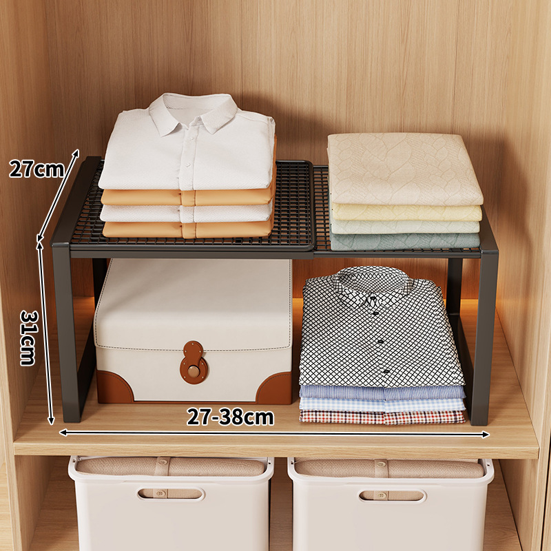 검정색 [접이식] 길이 27-38CM, 너비 27CM, 높이 31CM, 단일 레이어