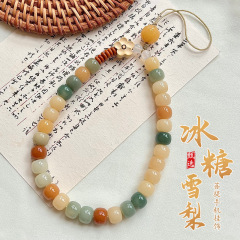 【氷砂糖シドニー】天然菩提手串ストラップ