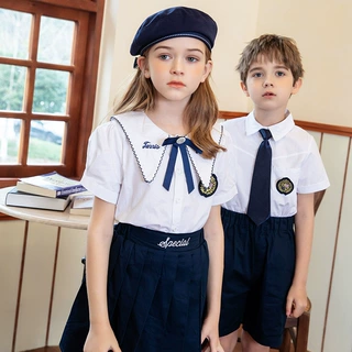 幼儿园园服夏装英伦学院风儿童班服小学生校服套装夏季毕业照服装