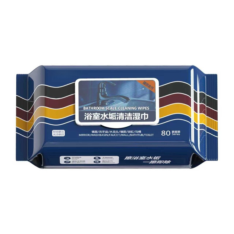 Descaling Sanitary Wipes, Multi-Functional Kitchen and Bathroom Glass Tile Scale Cleaning and Descaling Household Wet Wipes