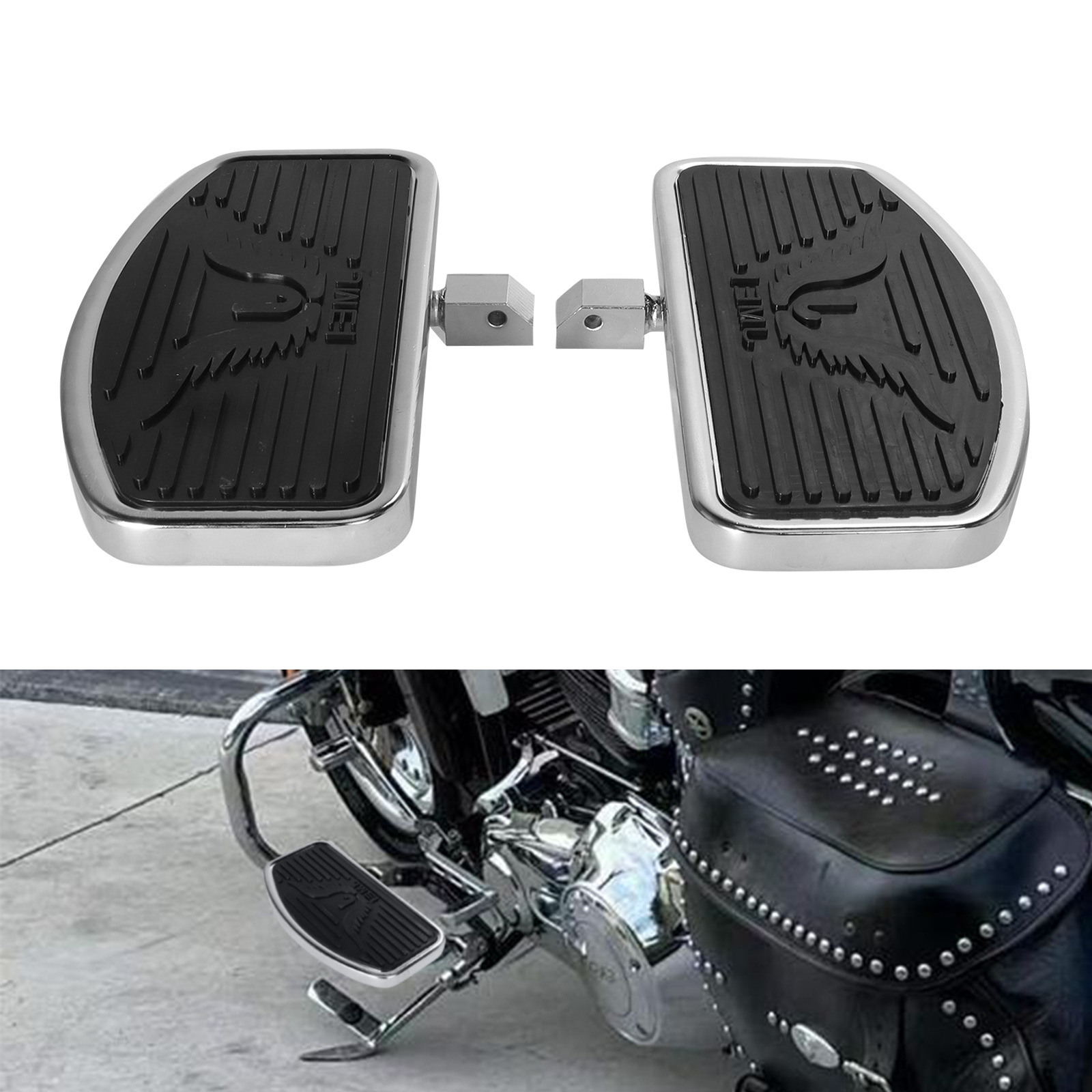 Motorcycle accessories suitable for this T-series universal modification, front and rear eagle-shaped large footrests, footrest pedals