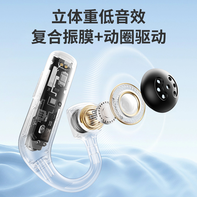 新しいハイエンドワイヤレス Bluetooth ヘッドセット耳掛け AI 音声制御レポート名非インイヤーチャンネルドロップシッピング|undefined