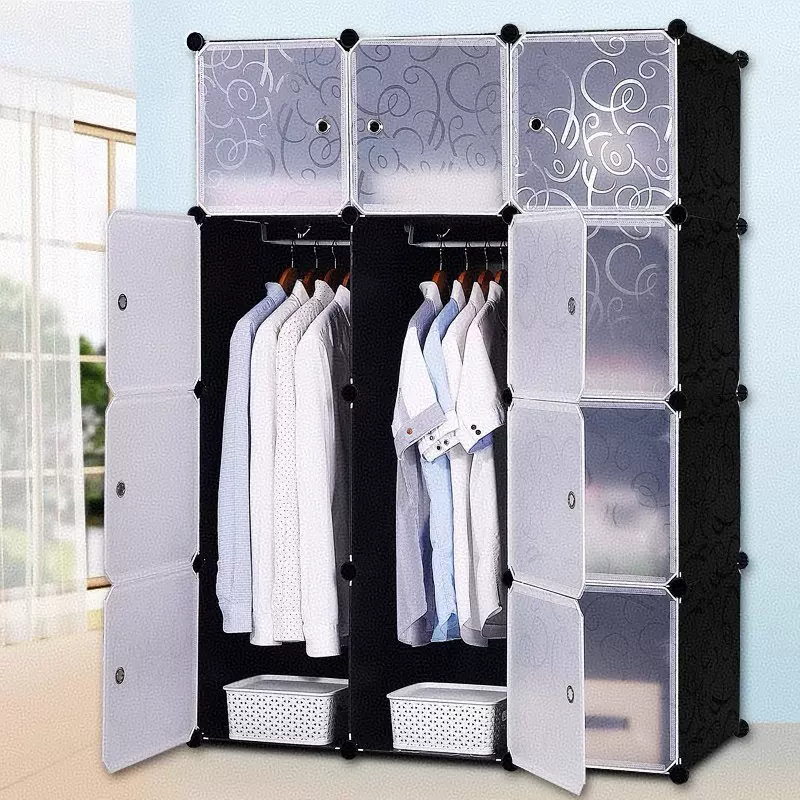 跨境组合式简易衣柜可折叠卧室衣柜多功能落地衣柜简约鞋柜衣柜