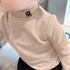 両面の徳の絨毯の底のシャツの秋の反季の赤ちゃんの韓国版の子供の長袖の上着のtシャツの男女の子供の保温の半高の襟